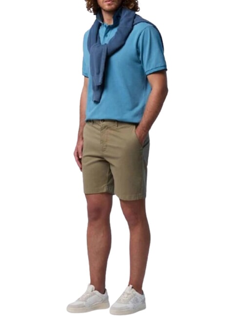 COLLAR STRIPED Polo manica corta in cotone niagara - Polo Uomo