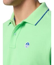 NORTH SAILS COLLAR STRIPED Polo manica corta in cotone summer green - Polo Uomo - 5