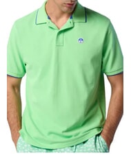 NORTH SAILS COLLAR STRIPED Polo manica corta in cotone summer green - Polo Uomo - 7