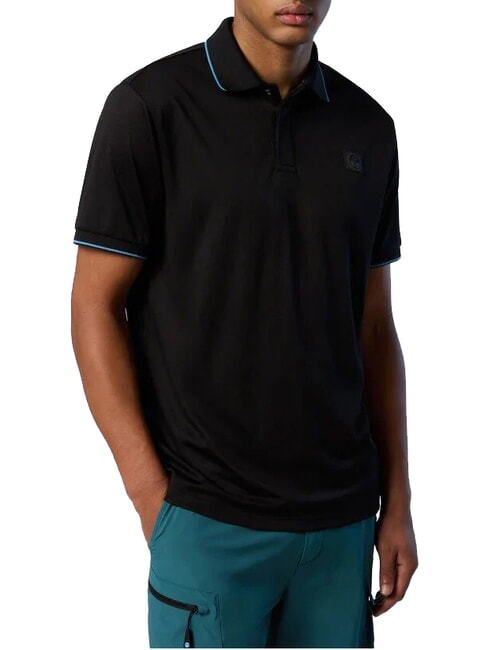 NORTH TECH Polo casual manica corta black - Polo Uomo