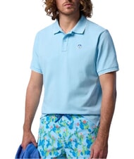 NORTH SAILS COLLAR STRIPED Polo manica corta in cotone soft blue - Polo Uomo - 2