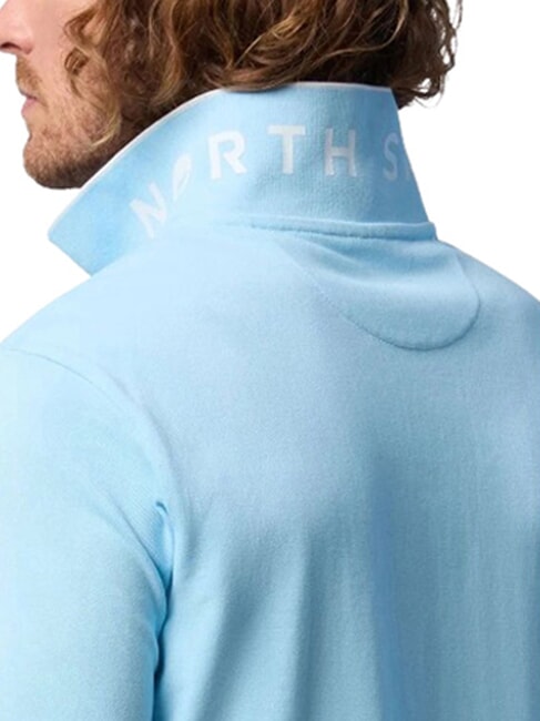 COLLAR STRIPED Polo manica corta in cotone soft blue - Polo Uomo