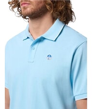 NORTH SAILS COLLAR STRIPED Polo manica corta in cotone soft blue - Polo Uomo - 4