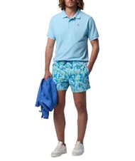 NORTH SAILS COLLAR STRIPED Polo manica corta in cotone soft blue - Polo Uomo - 5