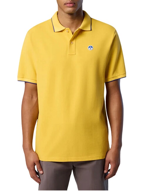 COLLAR STRIPED Polo manica corta in cotone samoan sun - Polo Uomo