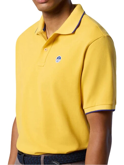 COLLAR STRIPED Polo manica corta in cotone samoan sun - Polo Uomo