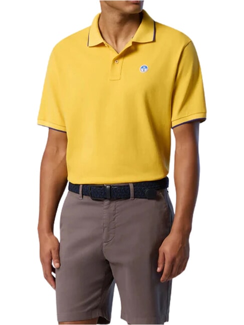 COLLAR STRIPED Polo manica corta in cotone samoan sun - Polo Uomo