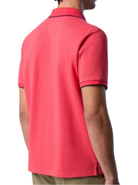 COLLAR STRIPED Polo manica corta in cotone geranium - Polo Uomo