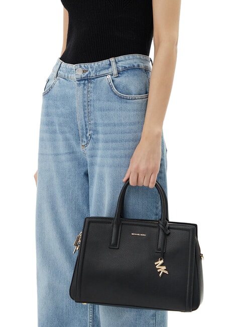 LAILA Borsa a mano in pelle con tracolla black - Borse Donna