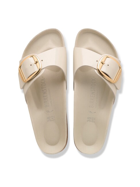 MADRID BIG BUCKLE Sandali in pelle shine oyster - Scarpe Donna