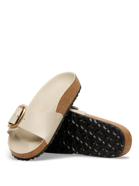 MADRID BIG BUCKLE Sandali in pelle shine oyster - Scarpe Donna