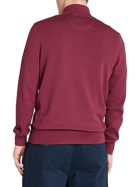 WILLIAMS RIVER  Maglione con colletto a zip burgundy - Maglie Uomo
