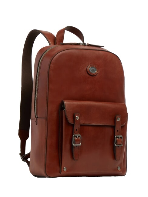 GALILEO Zaino porta PC 13", in pelle Marrone/Rutenio                - Zaini Scuola & Tempo Libero