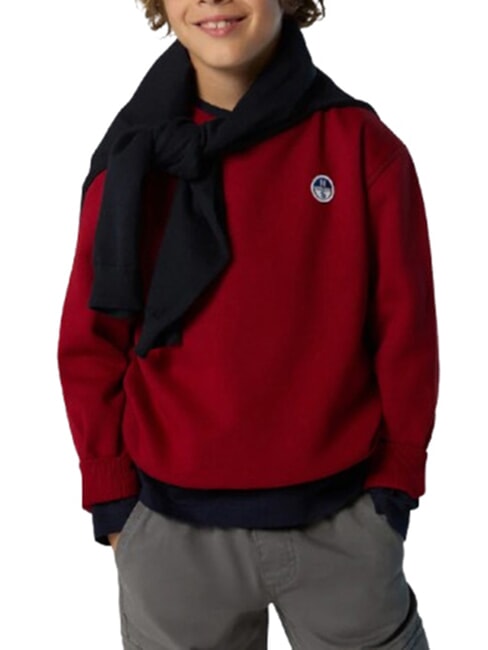 CORE Felpa unisex in cotone organico red dahlia - Felpe Bambini