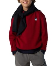 NORTH SAILS CORE Felpa unisex in cotone organico red dahlia - Felpe Bambini - 5