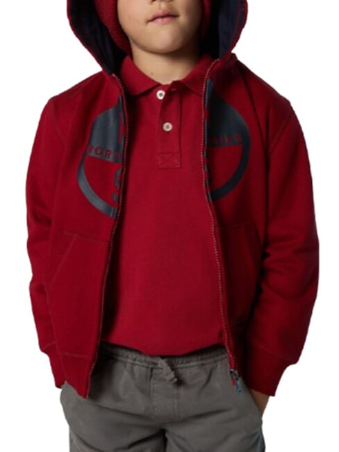CORE Felpa unisex con cappuccio red dahlia - Felpe Bambini
