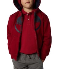 NORTH SAILS CORE Felpa unisex con cappuccio red dahlia - Felpe Bambini - 4