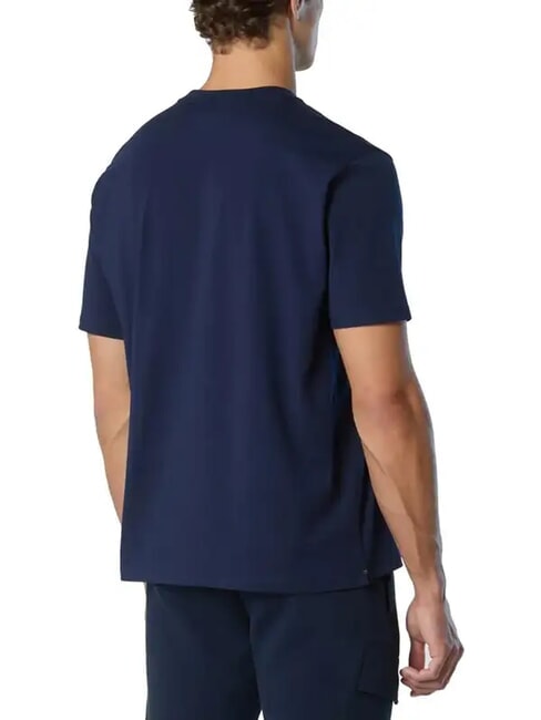 NORTH TECH Maglietta 100% cotone navy blue - T-shirt Uomo
