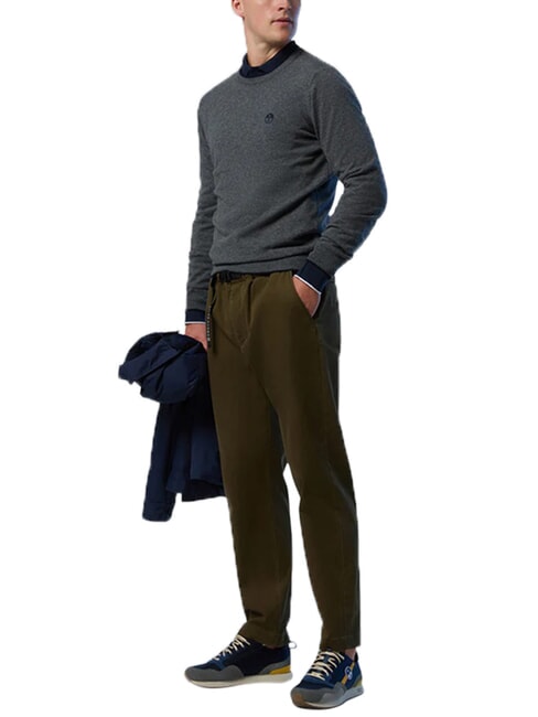 N|S Maglione a girocollo medium grey melange - Maglie Uomo