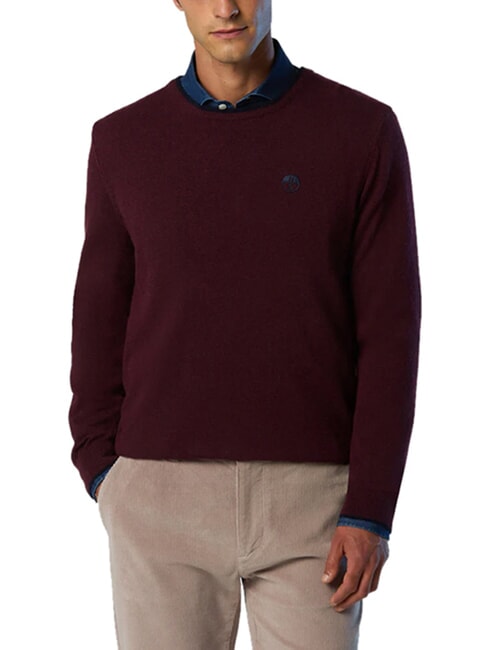 N|S Maglione a girocollo bordeaux - Maglie Uomo
