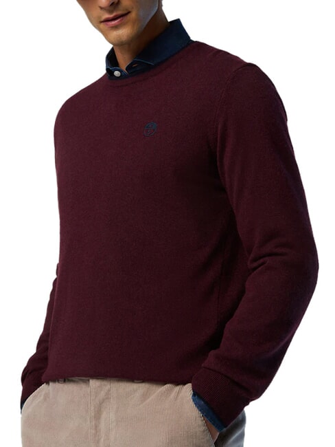 N|S Maglione a girocollo bordeaux - Maglie Uomo