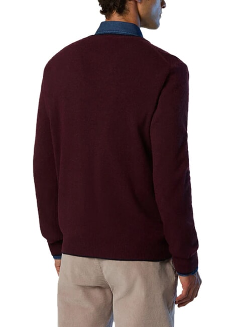N|S Maglione a girocollo bordeaux - Maglie Uomo