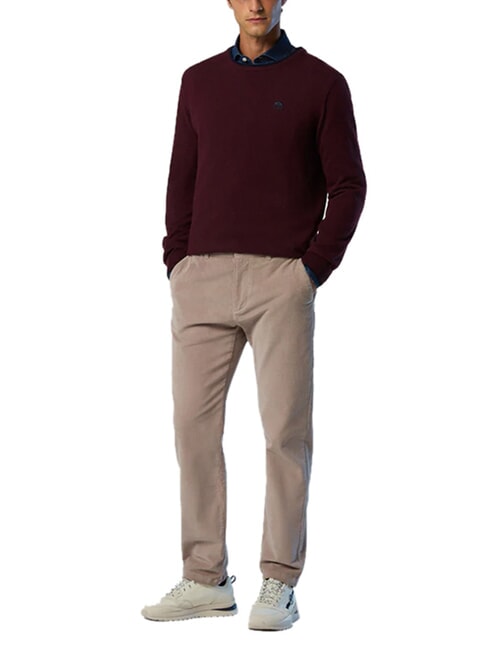 N|S Maglione a girocollo bordeaux - Maglie Uomo