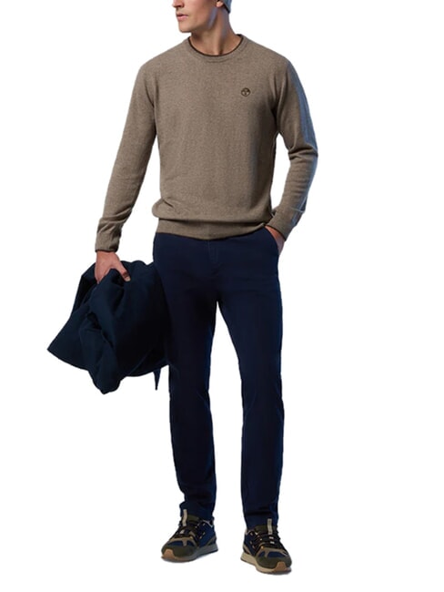 N|S Maglione a girocollo walnut melange - Maglie Uomo