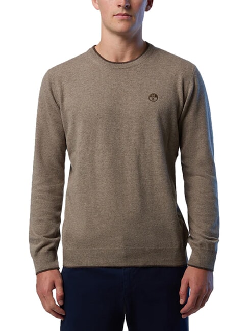 N|S Maglione a girocollo walnut melange - Maglie Uomo