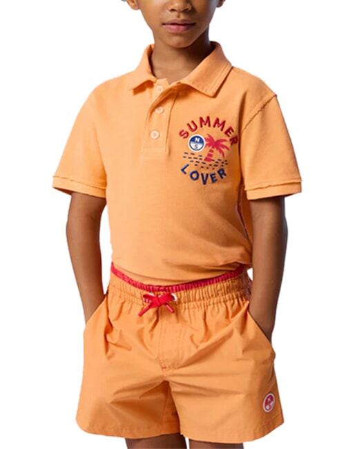 BASIC Boxer mare in stile volley light orange - Costumi da bagno Bambini