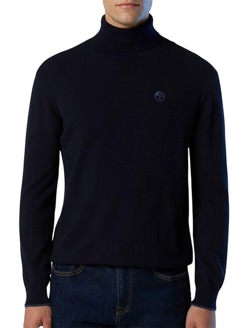 CORE Maglione a collo alto navy blue - Maglie Uomo