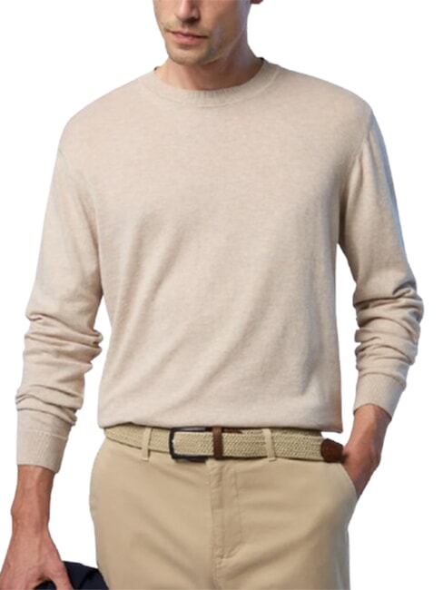 CORE Maglia 100% cotone beige melange - Maglie Uomo