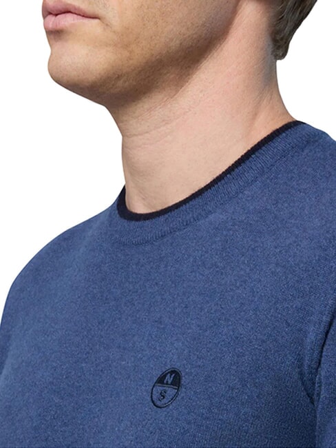 N|S Maglione a girocollo china blue melange - Maglie Uomo