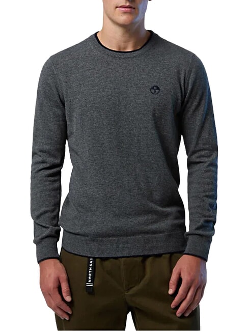 N|S Maglione a girocollo dark grey melange - Maglie Uomo