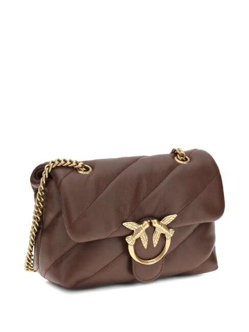 MINI LOVE BAG Borsa in nappa burgundy wine-antique gold - Borse Donna