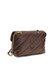 PINKO MINI LOVE BAG Borsa in nappa burgundy wine-antique gold - Borse Donna - 3