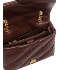 PINKO MINI LOVE BAG Borsa in nappa burgundy wine-antique gold - Borse Donna - 4