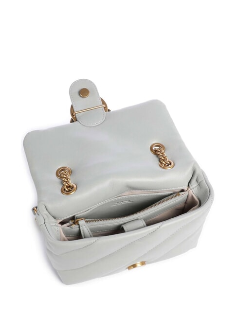 MINI LOVE BAG Borsa in nappa grigio perla-antique gold - Borse Donna