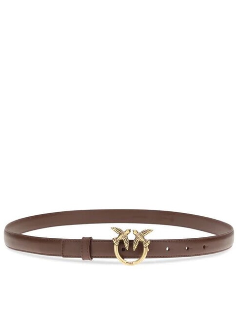 LOVE BERRY Cintura in pelle burgundy wine-antique gold - Cinture