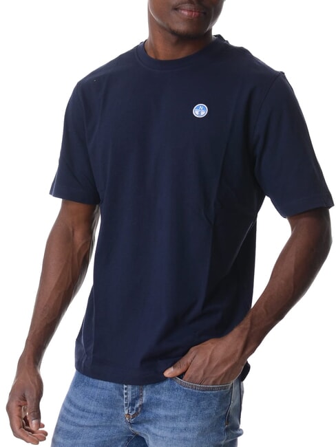 BOLLO T-shirt in cotone navy blue - T-shirt Uomo