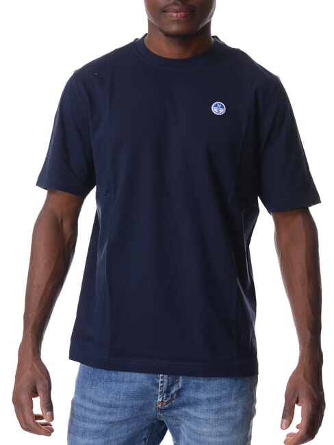 BOLLO T-shirt in cotone navy blue - T-shirt Uomo
