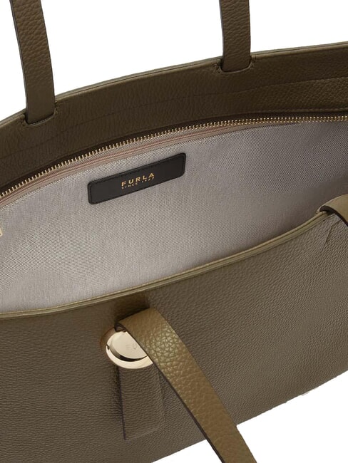 SFERA Shopping Bag in pelle sage - Borse Donna