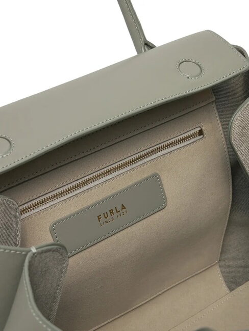 MERIDIANA Borsa a spalla, in pelle agave b+grigio int. - Borse Donna