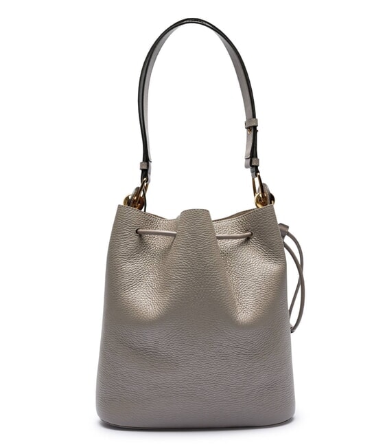 CAMPIONARIO - SFERA Borsa a secchiello in pelle stucco gray - Borse Donna