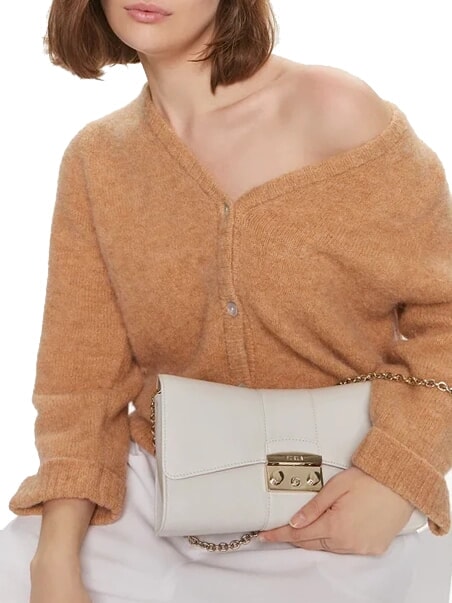 METROPOLIS  Borsa a spalla, in pelle marshmallow - Borse Donna