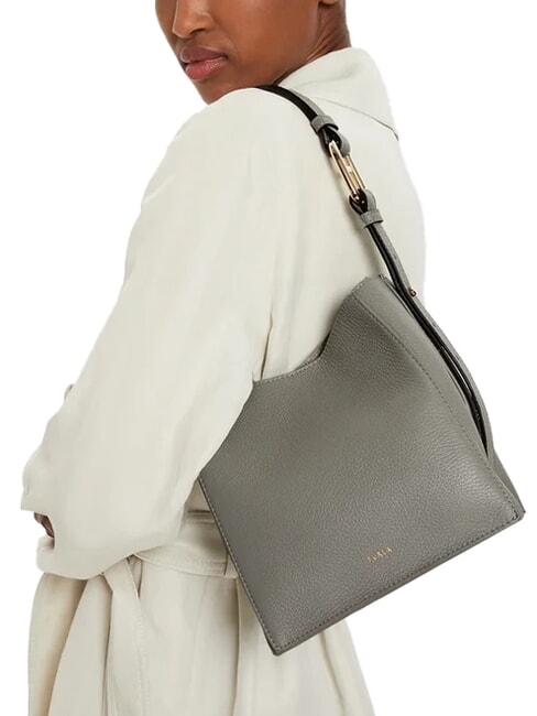 NUVOLA  Mini Bag in pelle cenere - Borse Donna