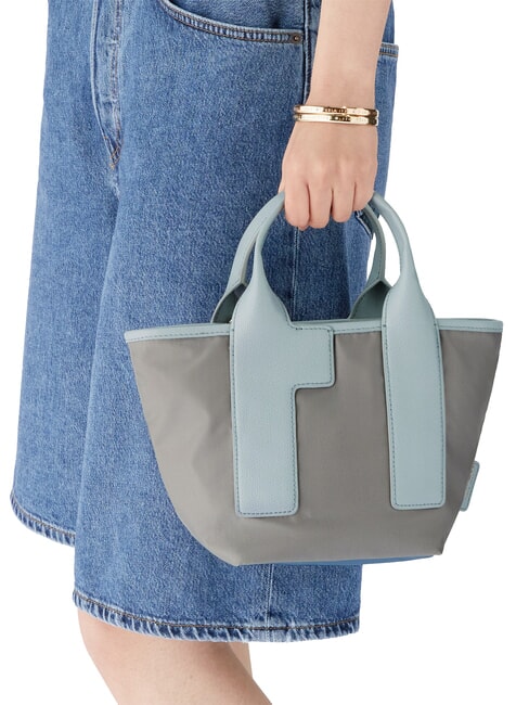 CAMPIONARIO - PIUMA  Mini Shopper con tracolla cenere+celestial+artemisia - Borse Donna