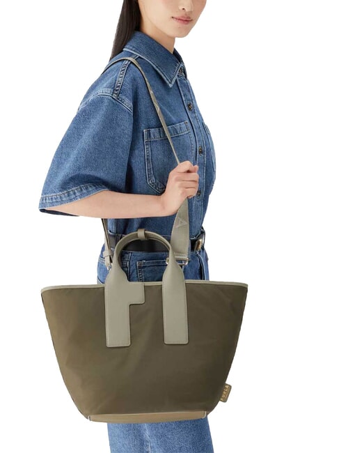 CAMPIONARIO - PIUMA  Shopper a mano, con tracolla sage+vetiver+marmo c - Borse Donna