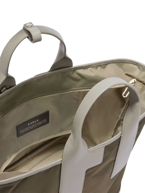 CAMPIONARIO - PIUMA  Shopper a mano, con tracolla sage+vetiver+marmo c - Borse Donna