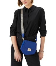 FURLA CAMPIONARIO - METROPOLIS Tracollina in pelle blu cobalto+light silver - Borse Donna - 2